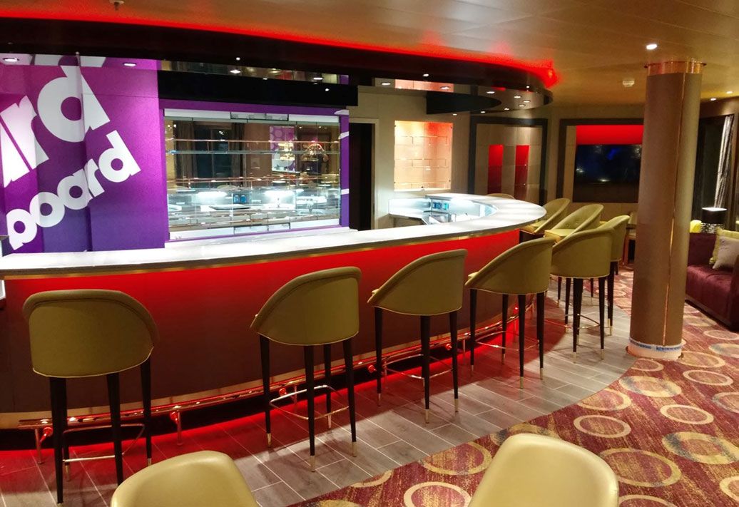 Eurodam Billboard Onboard and Gallery Bar